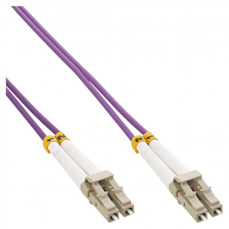 Cablu fibra optica LC-LC OM4 Duplex Multimode 5m, InLine IL88522P